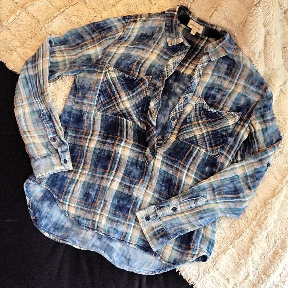 Cloth & Stone Cotton Flanner Button Down Shirt